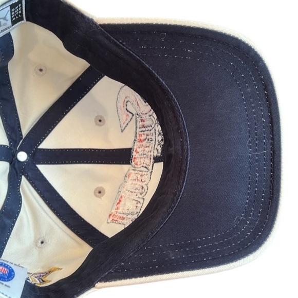 Superbowl XXXV Baltimore Ravens Strapback Cap Hat OS Tan Cotton NFL Embroidered - Picture 12 of 15